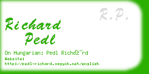 richard pedl business card